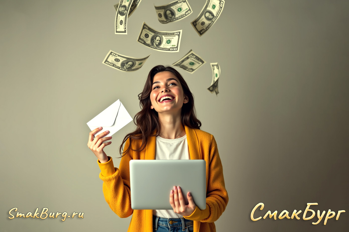 Счастливая и успешная женщина из 2035 года. Фото сгенерировано с помощьи ИИ