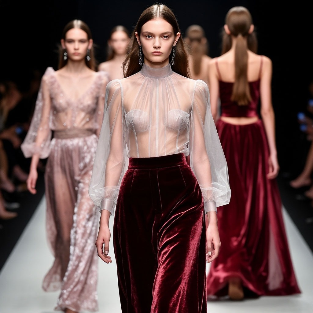 В стиле tulle wraps, переводится - тюлевая обертка