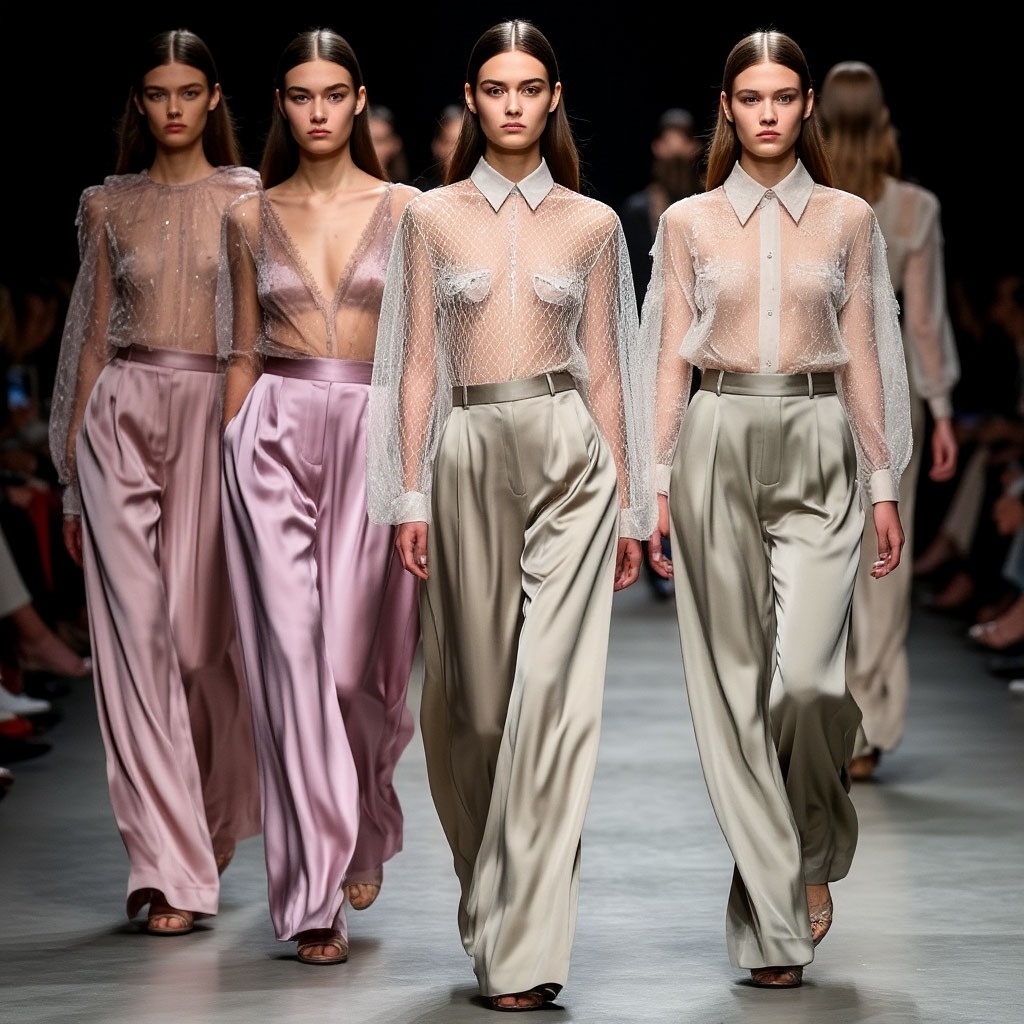 В стиле tulle wraps, то есть в тюлевой обертке