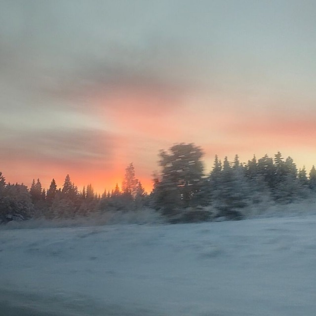 дорога в г. Нытва Пермского края (закат)