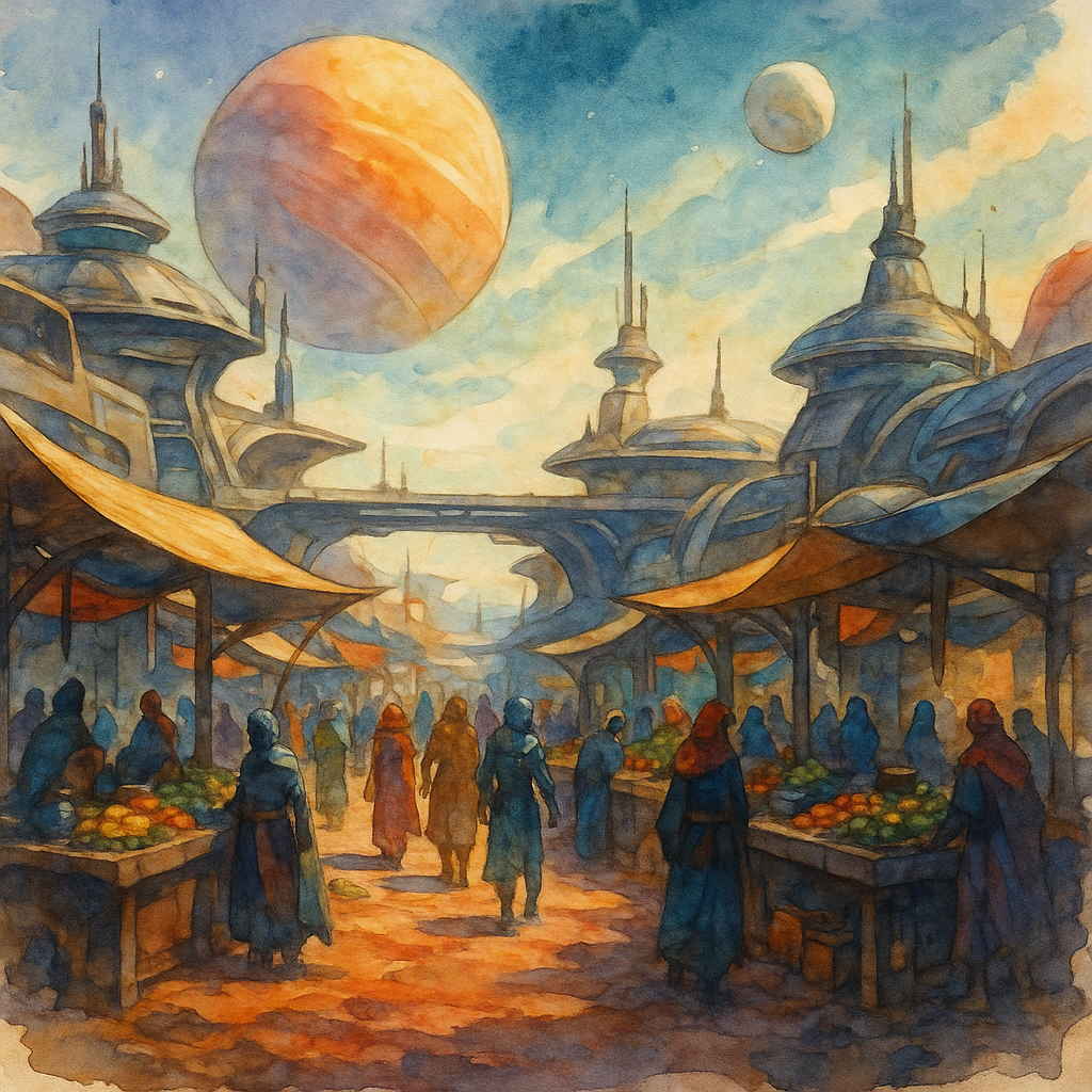 футуристический рынок