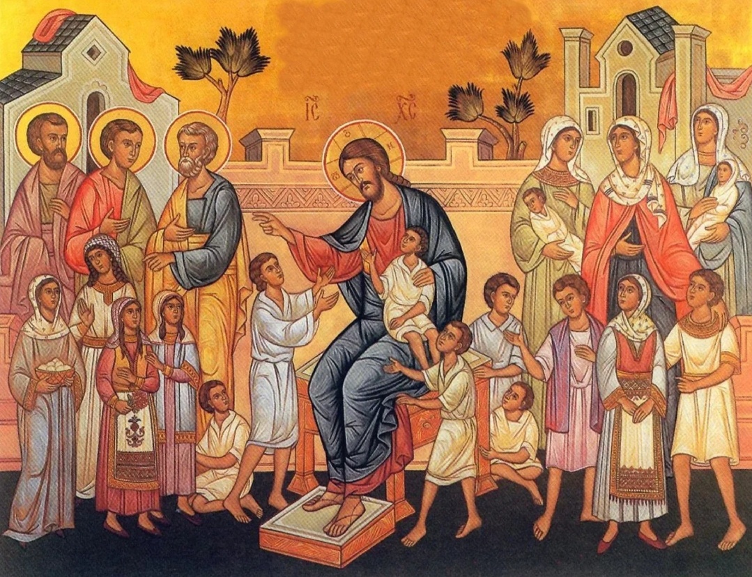 Каноническая православная икона: "Иисус Христос благословляет детей" или просто "Благословение детей"