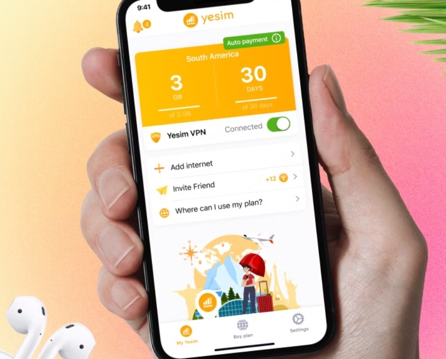 Подключение eSIM от Yesim для поездки в ОАЭ