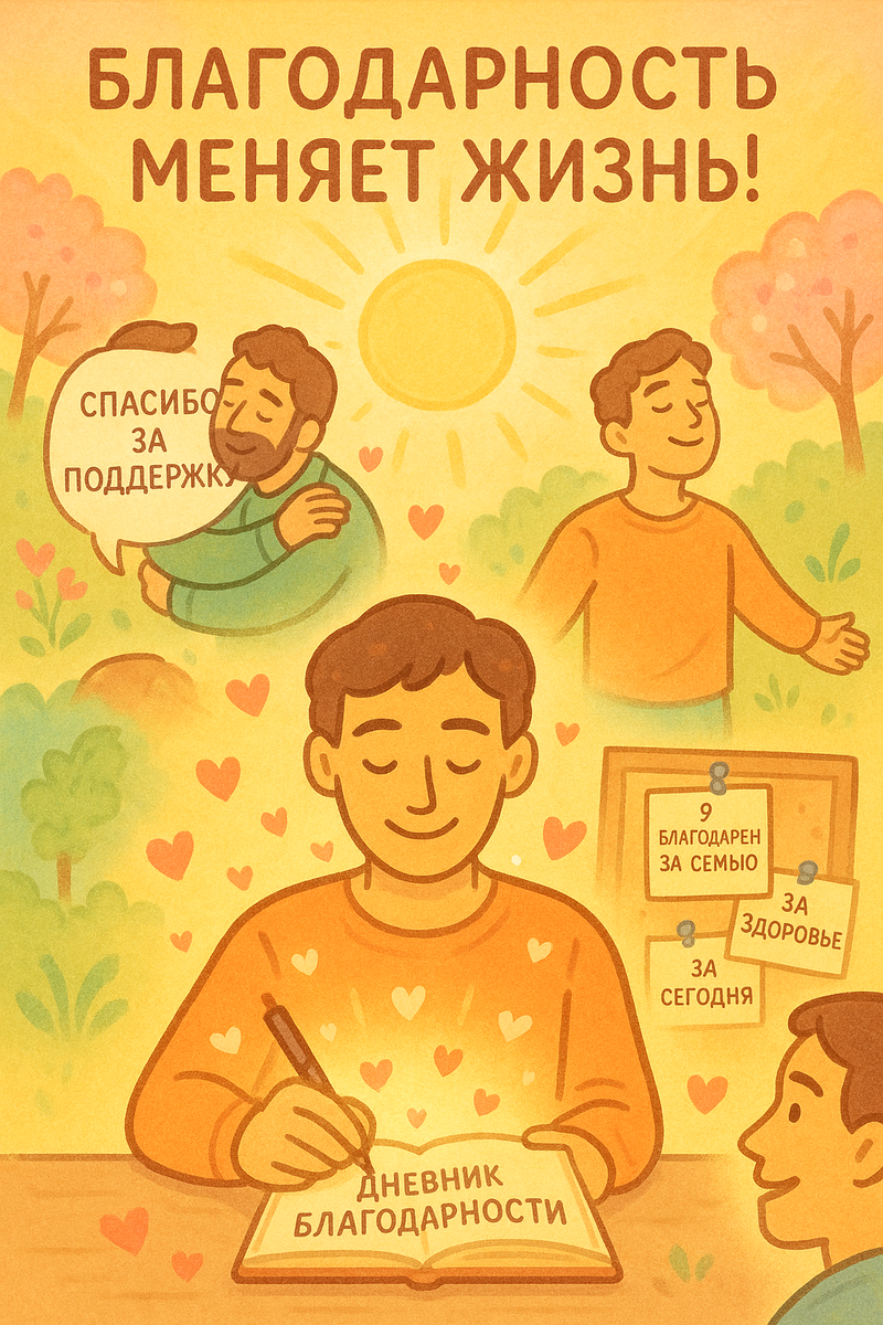 Сила благодарности: Как изменить жизнь через простую привычку