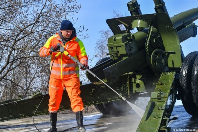 Привели в порядок 122-мм пушку А-19 на улице Уральская, 119
Фото:Администрация Перми