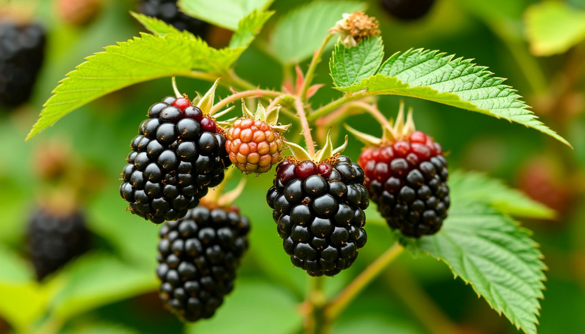 Ежевика на ветке