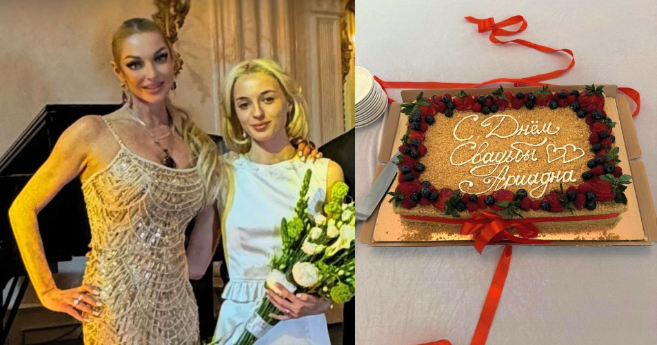 Анастасия, в отличие дочери, одета была в стиле дорого-богато