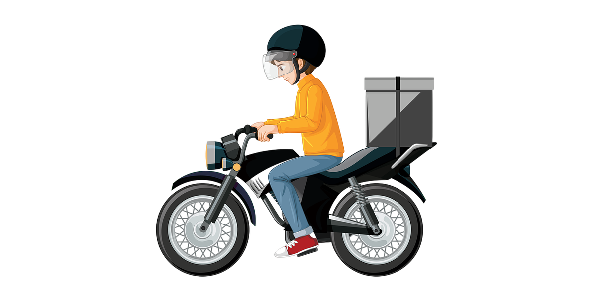 курьер на электровелосипеде 