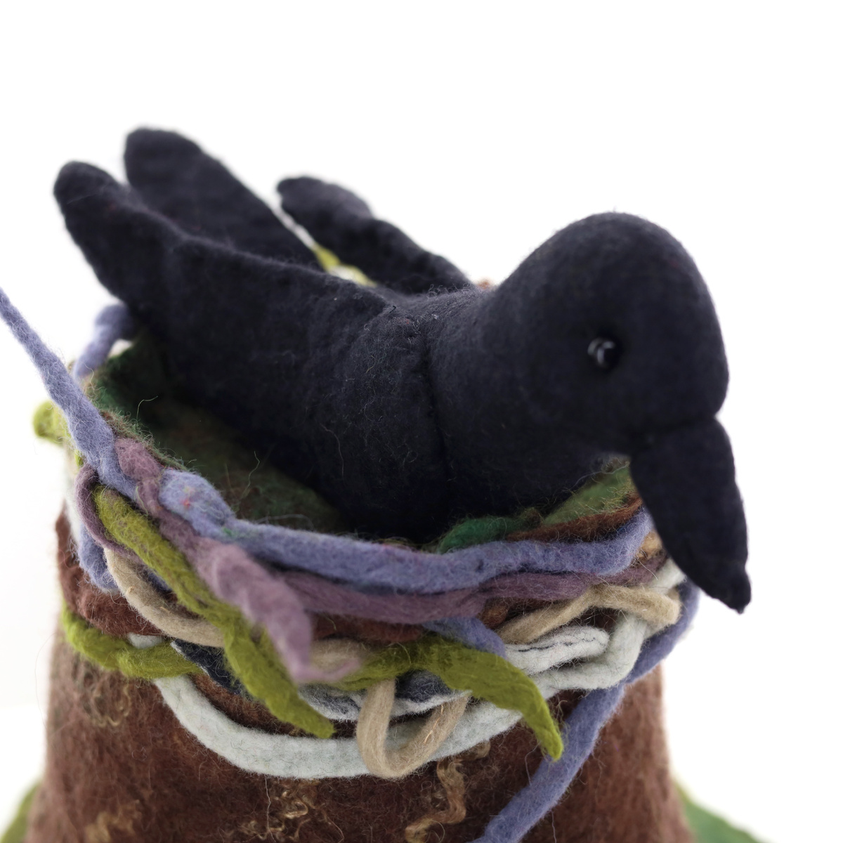 ворона в гнезде