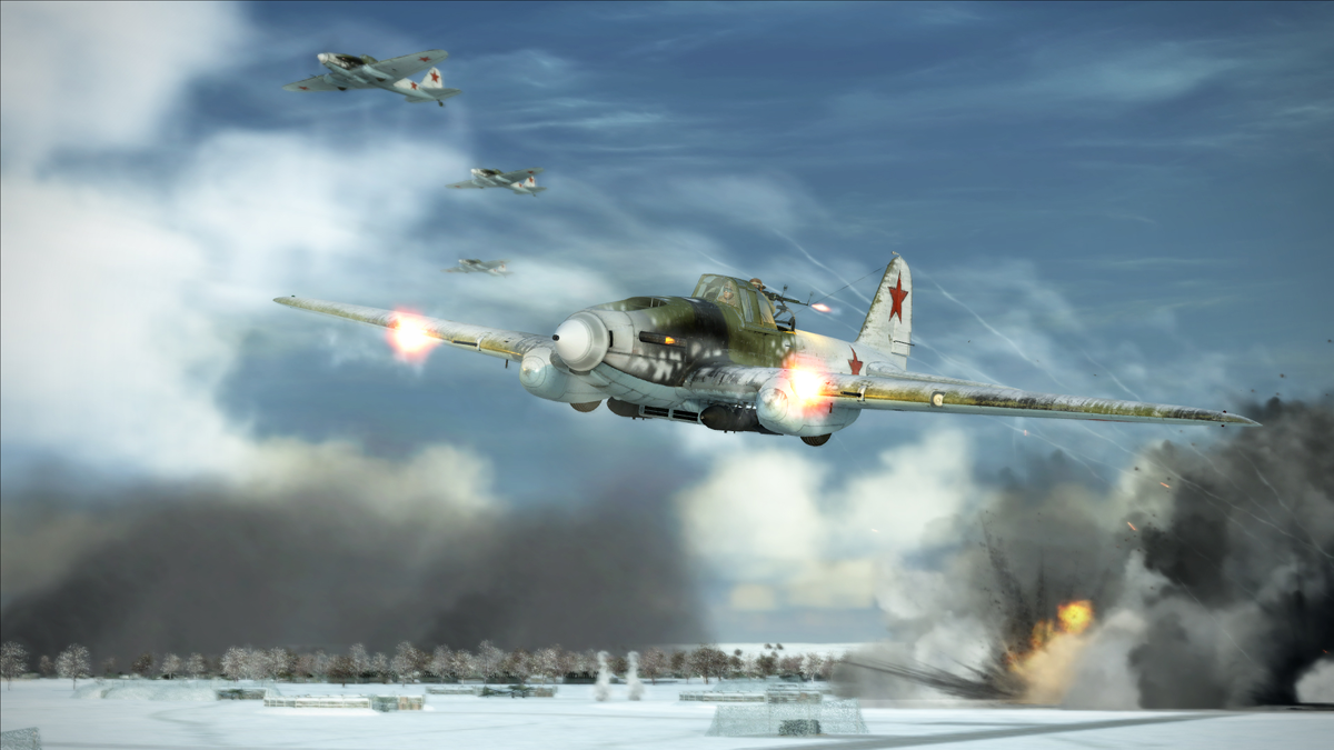 Самолет Ил-2 в бою. Картина из Яндекса