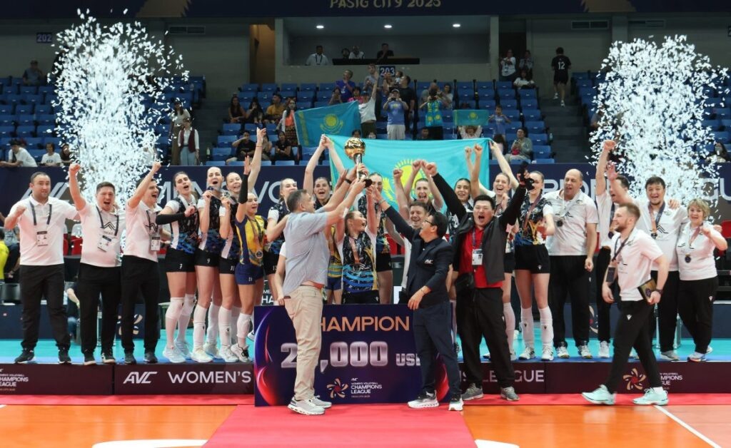    «Жетысу» празднует победу в женской Лиге чемпионов Азии / Фото: asianvoleyball.net