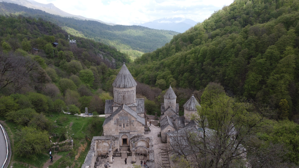 Монастырь Агарцин с дрона