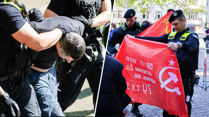     Полиция в Берлине на 9 Мая / Gettyimages.ru / Christoph Soeder / picture alliance