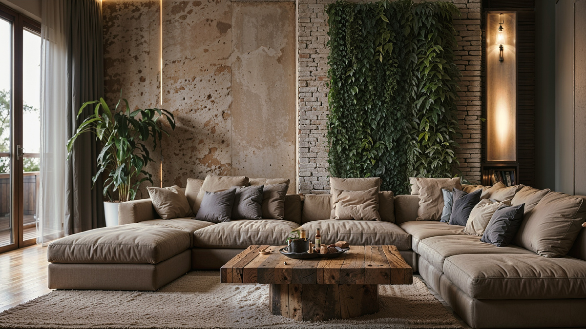 Современный интерьер с натуральными материалами