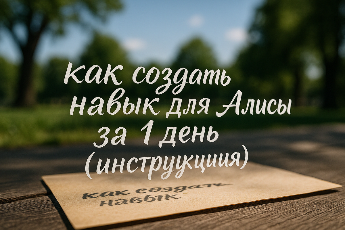    kak-sozdat-navyk-dlya-yandeks-alisy-za-1-den-instruktsiya Бушмакин Вячеслав