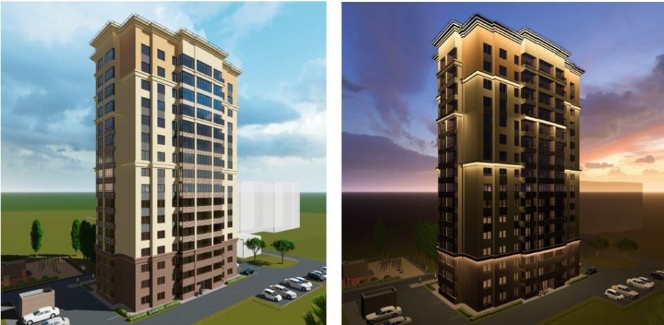    Эскизный проект ЖК на ул. Крупской, 100. Источник: ПК "Планета"