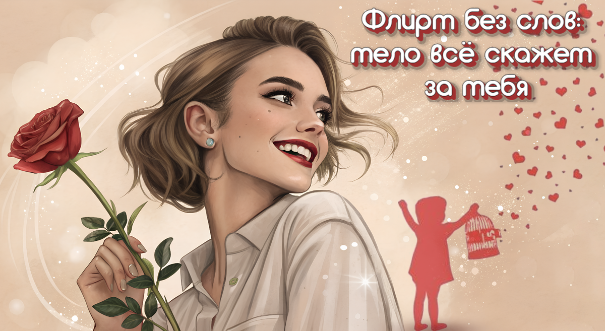 Флирт без слов: 10 сигналов женского тела, которые говорят "Ты мне нравишься"