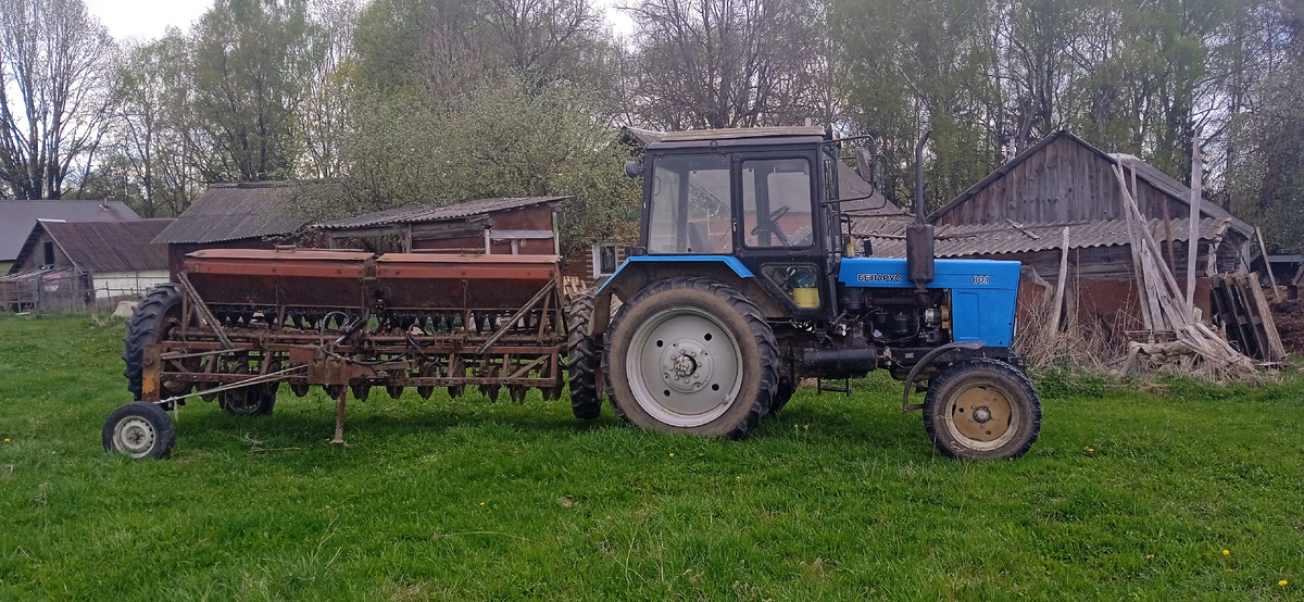 Сеялка в транспортном положении
