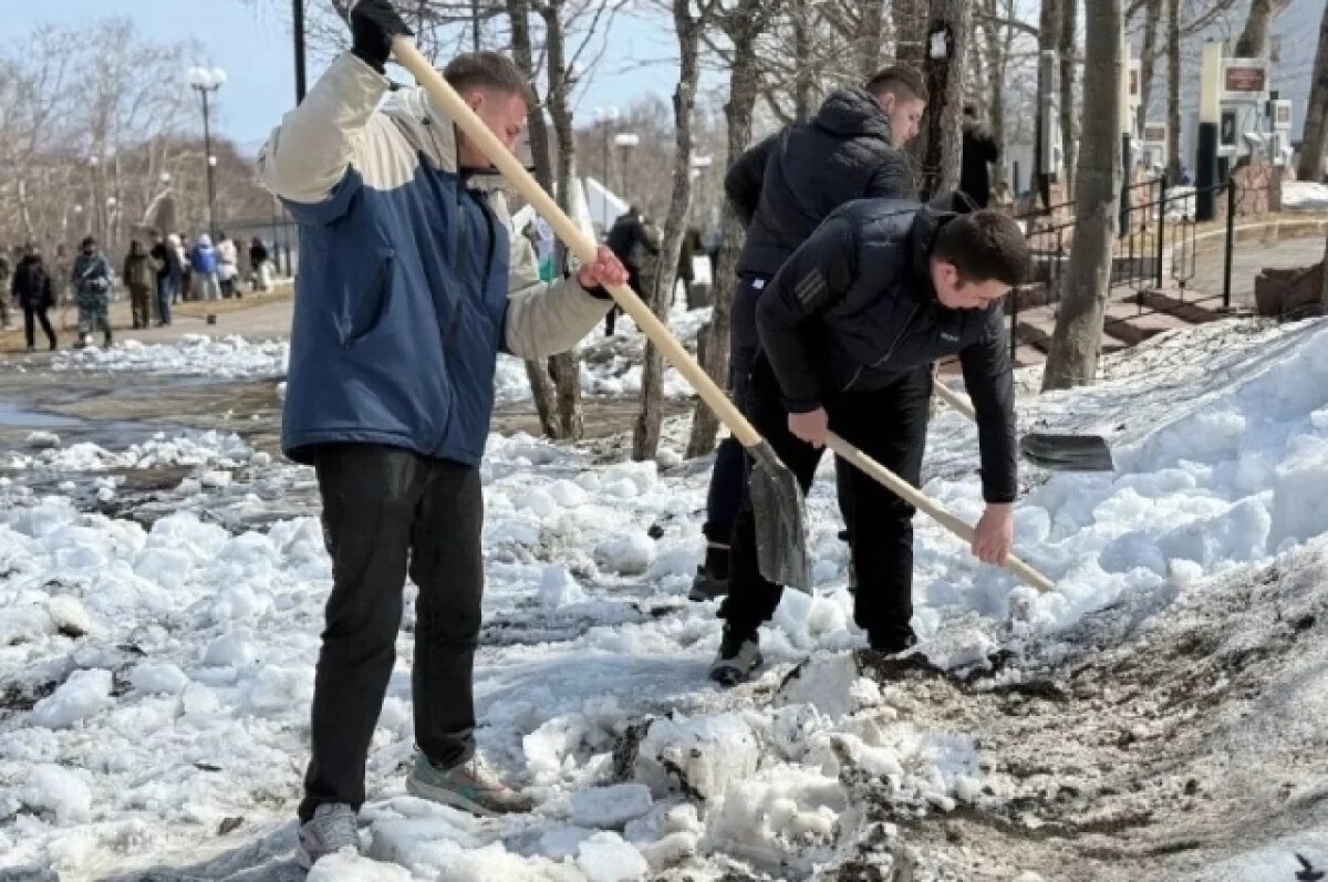    100 мешков мусора собрали во время субботника в «Парке Победы» на Камчатке