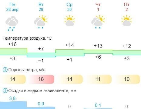     Источник: скриншот Gismeteo