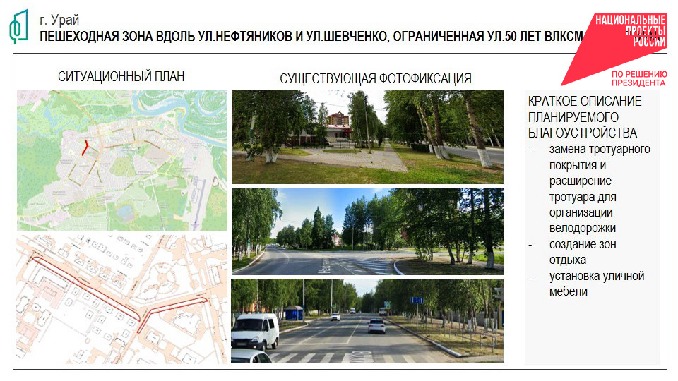    В Урае хотят обустроить пешеходные зоны