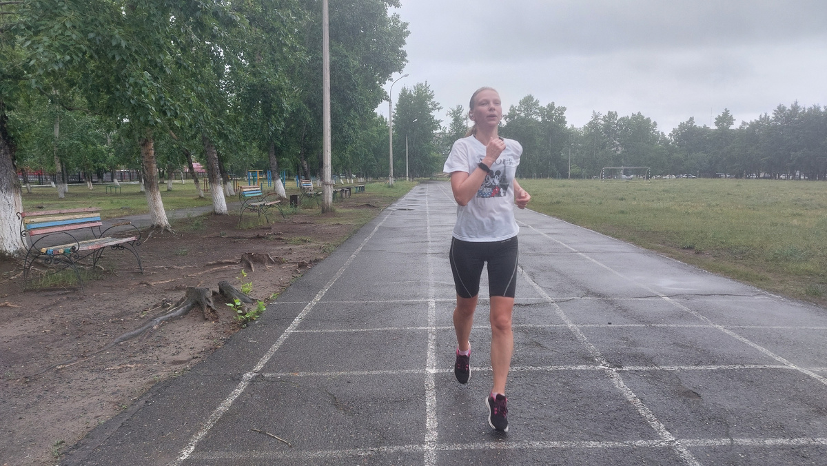 Фото автора: пробежка во время дождя