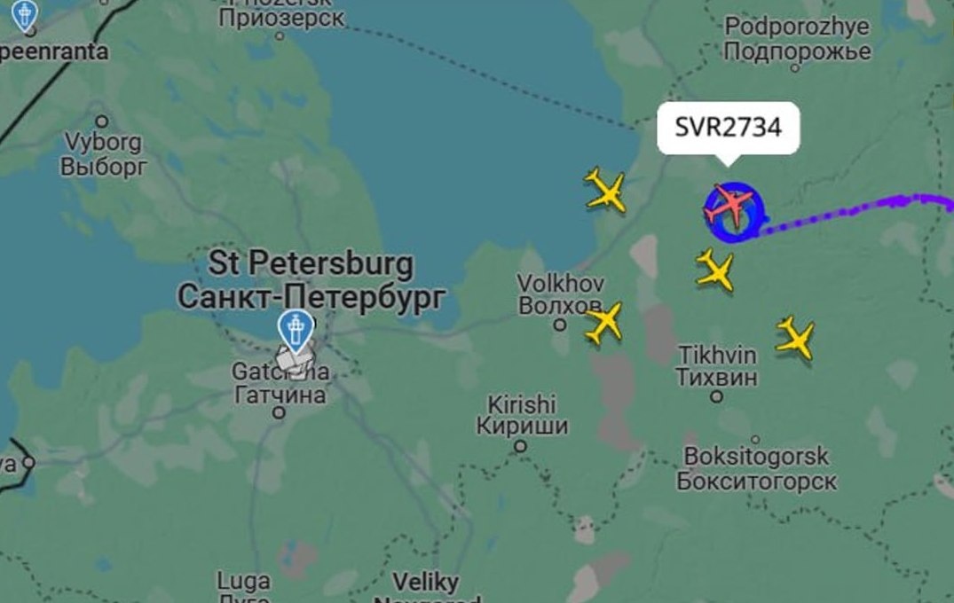    фото: карта полётов Росавиации