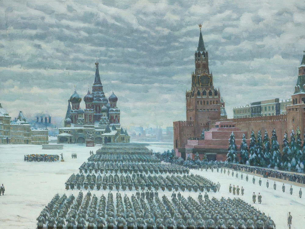 Картина «Парад на Красной площади в Москве 7 ноября 1941 года» К. Юона. Артикул: 127548