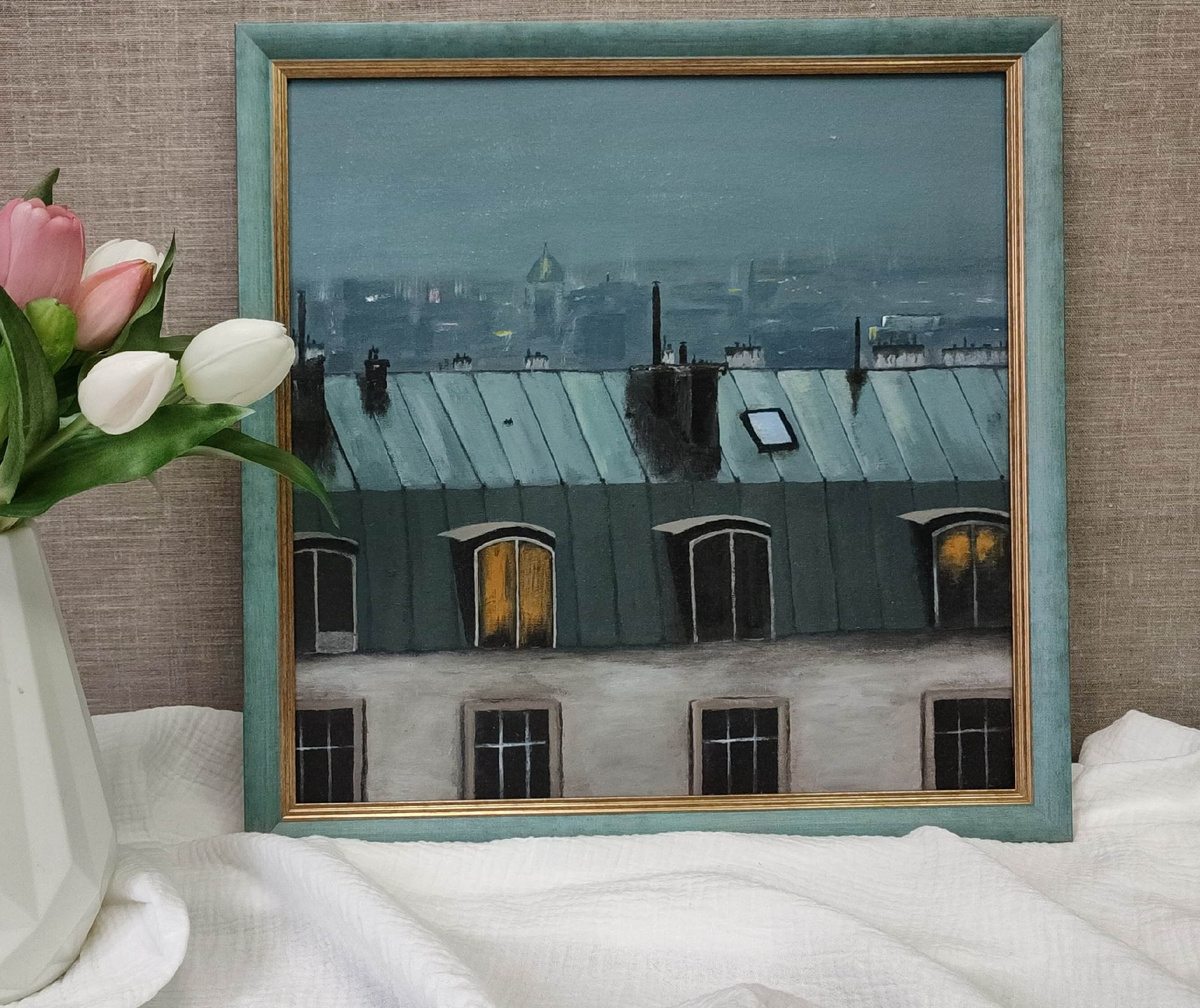 Оформление картины на подрамнике в раму от багетной мастерской Галерея РА