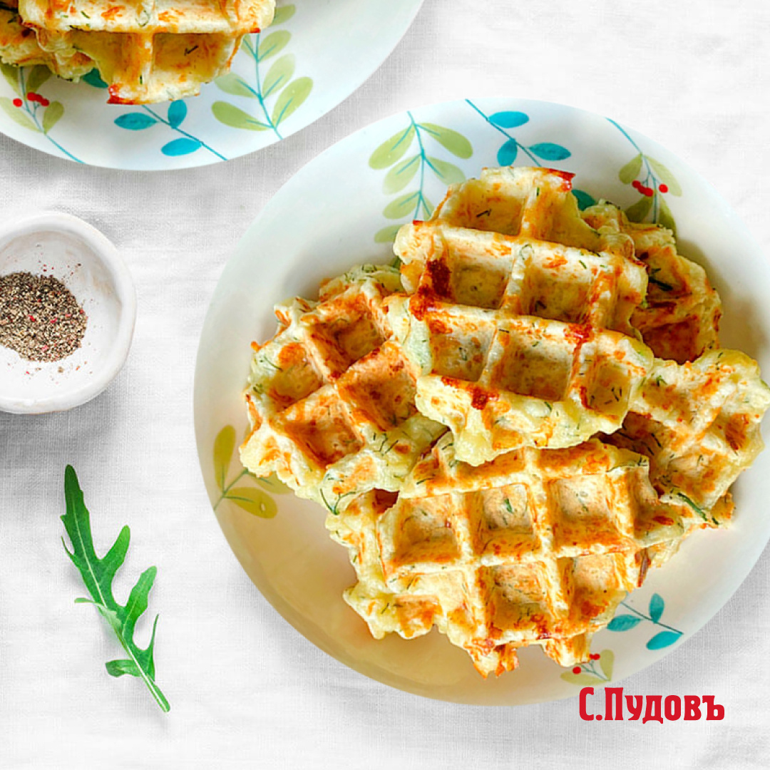 Хрустящие картофельные вафли в вафельнице