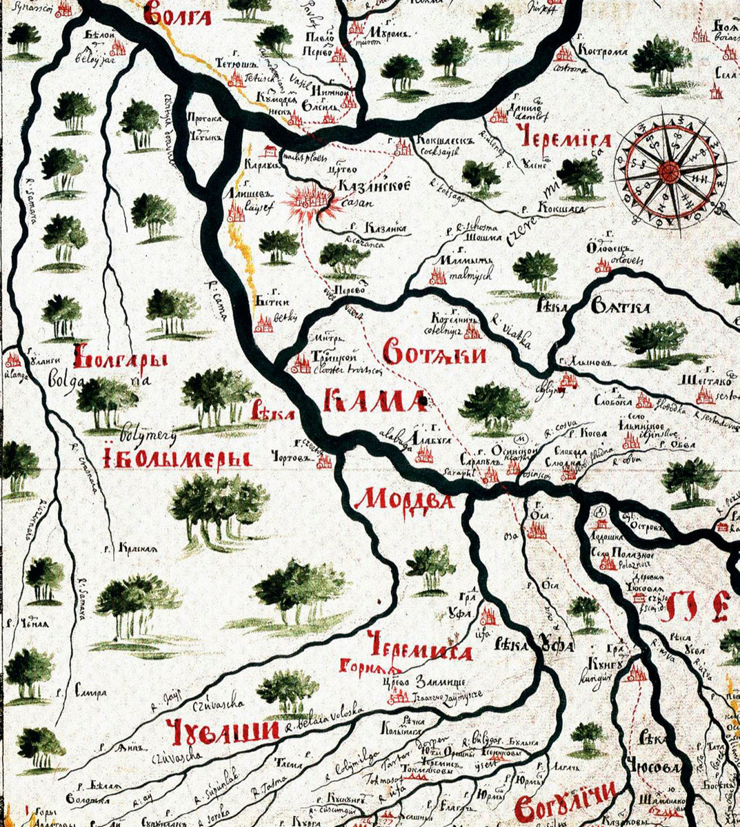 Булгария и булгары на карте Семёна Ремезова – честного, что большая редкость, русского учёного, историка, картографа. 1701 г. Семён Ремезов, несмотря на колониальную политику Московского государства, не называет коренное население Булгарии "татарами", а к названию народов, входивших в саму Булгарию не добавляет уничижительную приставку "татарский". Булгар он так и называет "булгарами", а чувашей так и называет чувашами, а не «черемисскими татарами» и т.д.