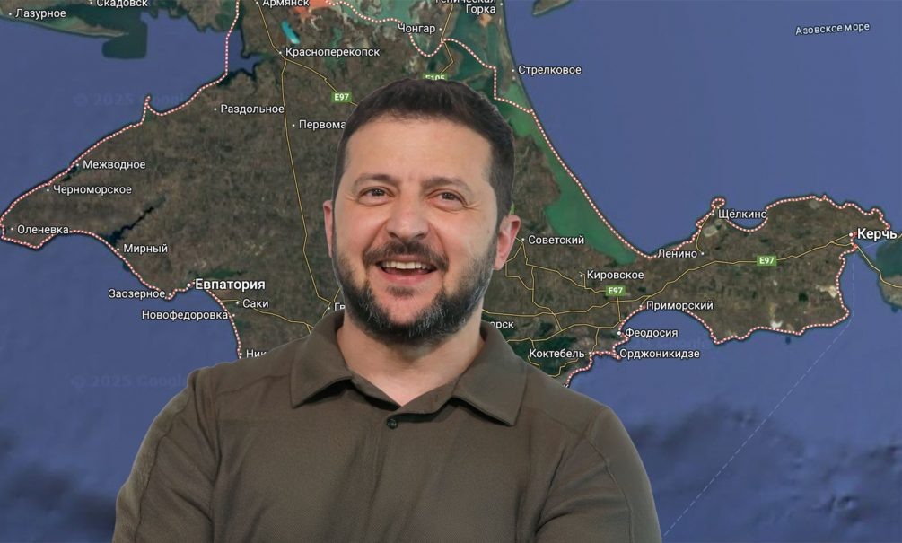    "Зеленский стал спокойней и готов отдать Крым". Коллаж: "Блокнот"