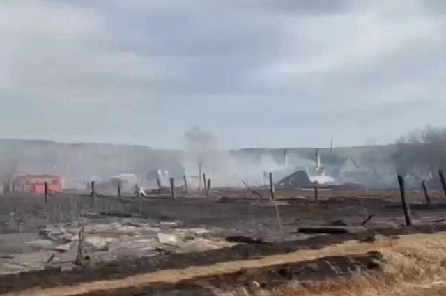    Пожар в селе Таежное. Фото: Прокуратура Красноярского края