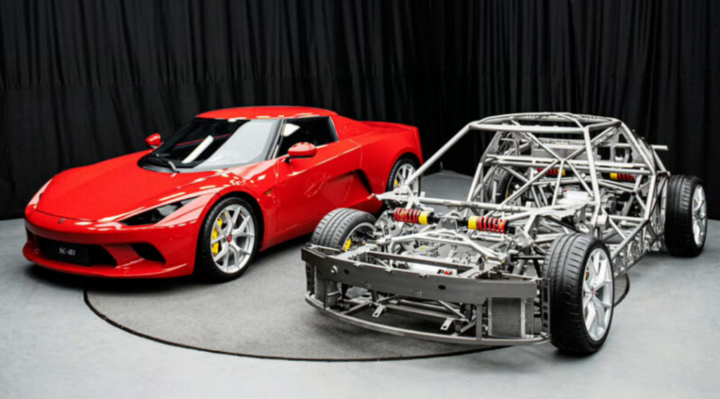  JMEV 01 отличается трубчатой конструкцией, которая существенно облегчает машину.