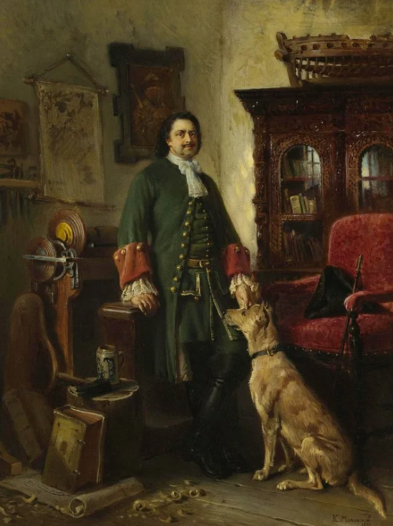 Картина Константина Маковского «Петр Великий в своей мастерской»