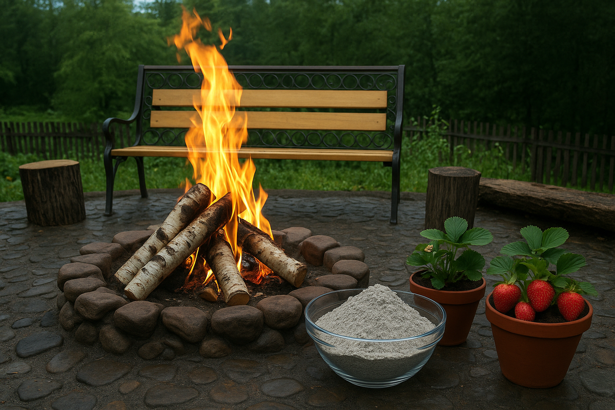 Зола для клубники