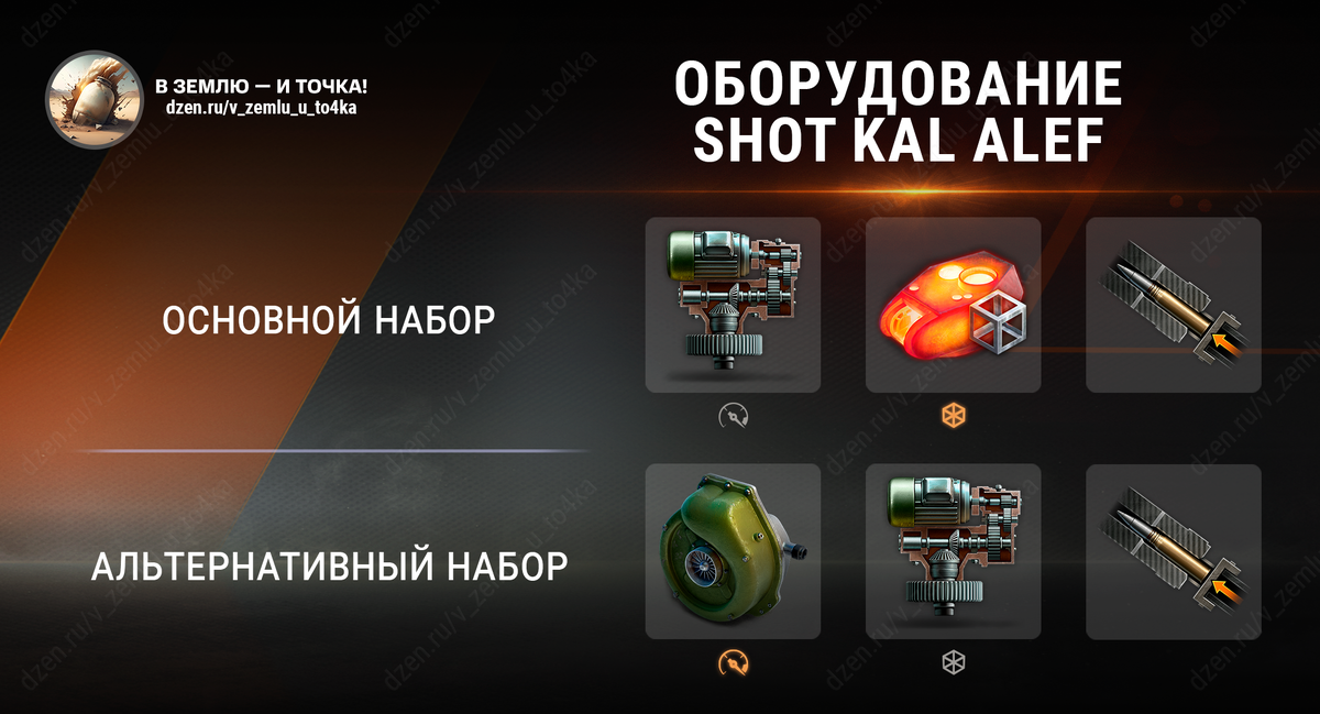 Оборудование для Shot Kal Alef (Мир танков)