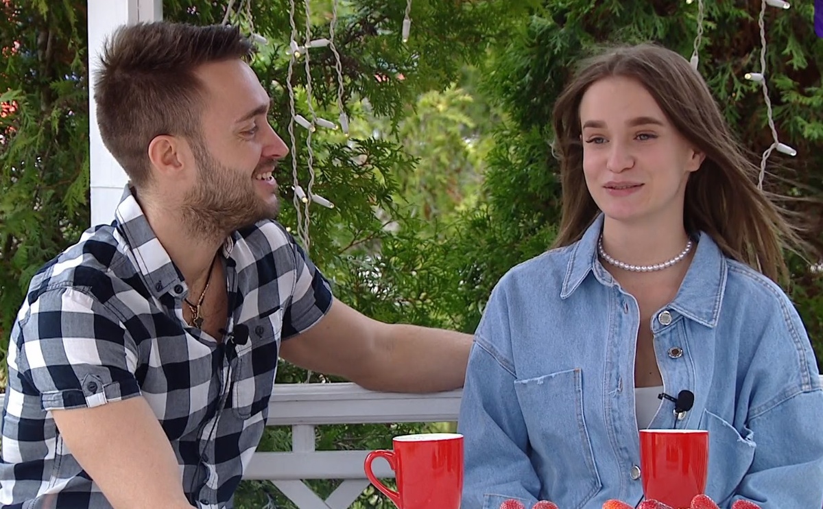 Алексей Безус и Яна Тырлышкина (фото из эфира на «Okko»)