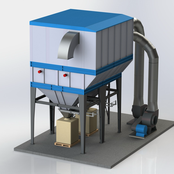 Особенности системы STREET/VIBRO: 
-Простота обслуживания, не требуется сжатый воздух для обдува и его осушение.
-Требует остановки станков для проведения виброрегенерации (очистки от фракции), через каждые 2-3 часа на 5 минут
-Вентиляторы на «грязной стороне», фракция при очистке проходит через вентилятор.