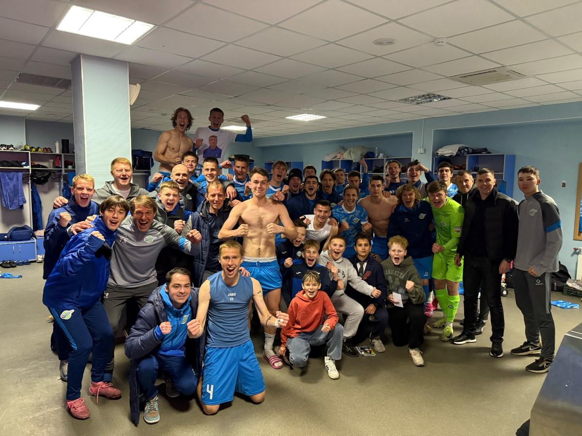 В раздевалке зенитовской команды после завершения победного матча