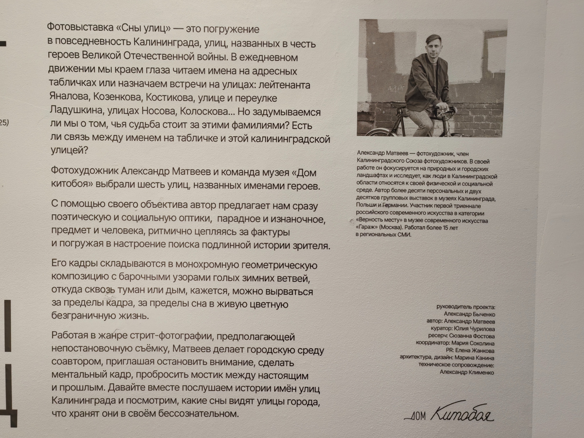 Аннотация к выставке "Сны улиц" в "Доме китобоя"