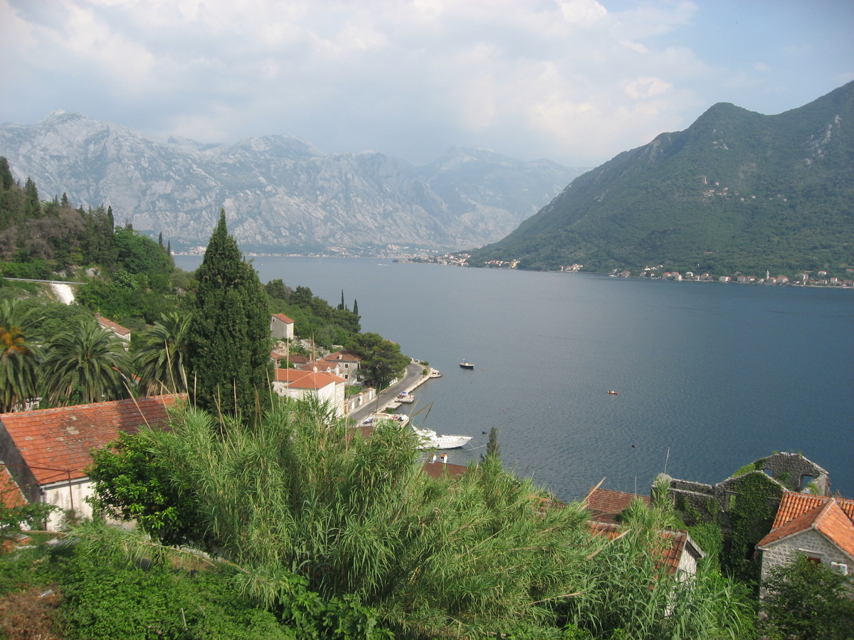 Вид с моей террасы на Боко-Которску бухту