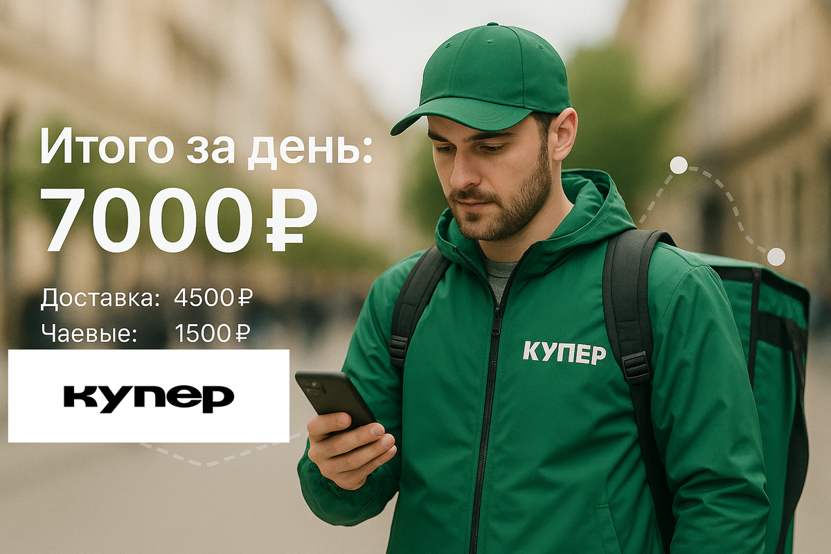 Пеший курьер Купер — стабильный заработок пешком