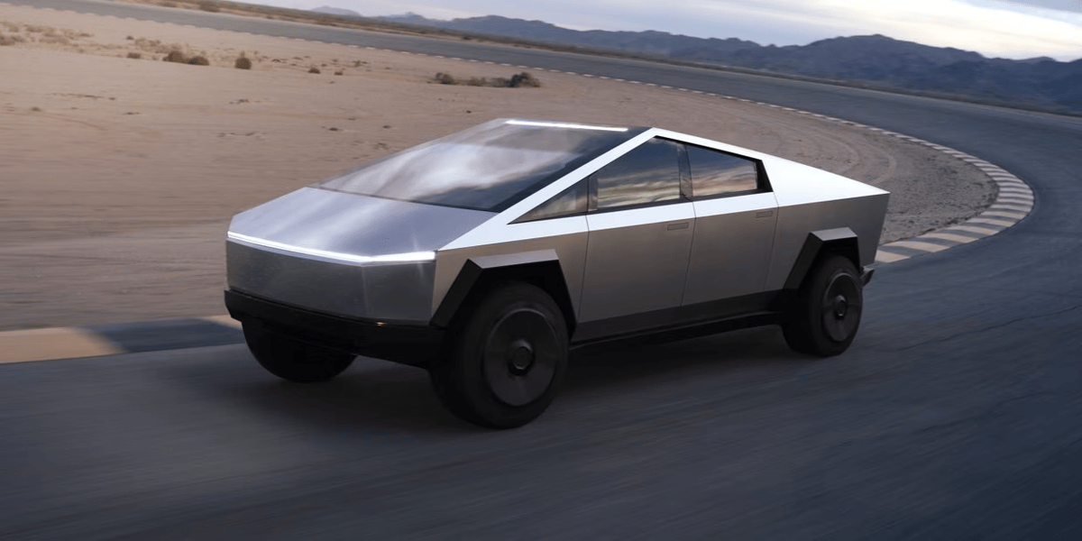 Cybertruck — электрический пикап от Tesla, анонсированный в ноябре 2019 года. Его внешний вид стал предметом множества обсуждений благодаря футуристическому дизайну, сделанному из нержавеющей стали с использованием материалов военной промышленности.