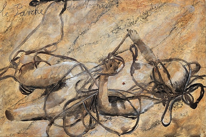 Ансельм Кифер, «Маргарет», 1982, смешанные техники, дисперсионная краска, бумага, частная коллекция