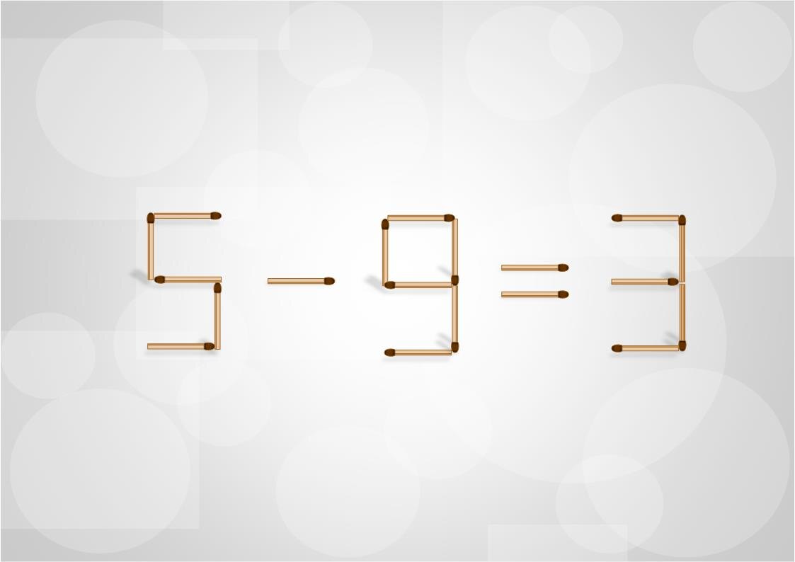 Переложите одну спичку