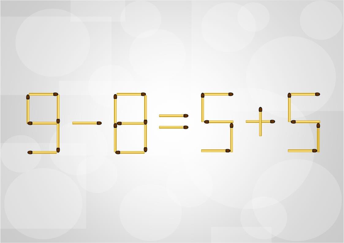 Переложите одну спичку