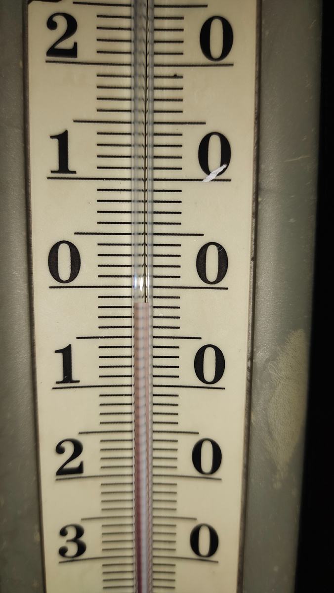 На термометре, на винограднике, в полночь было минус 1,5 градуса 