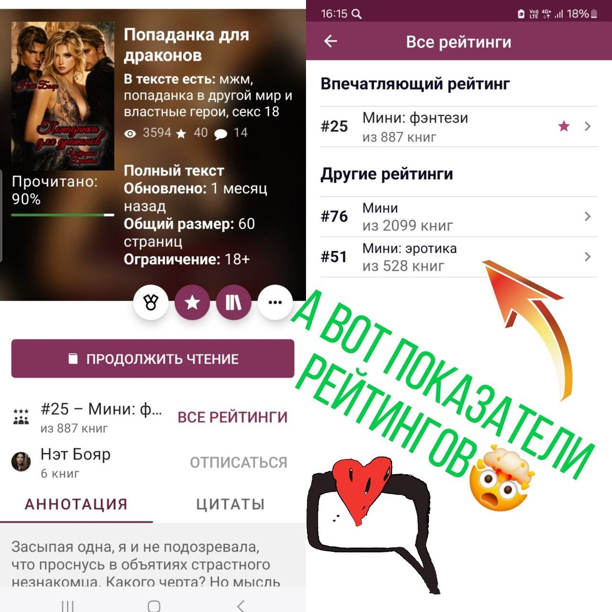 Скрин личный. Авторская страница Литнет