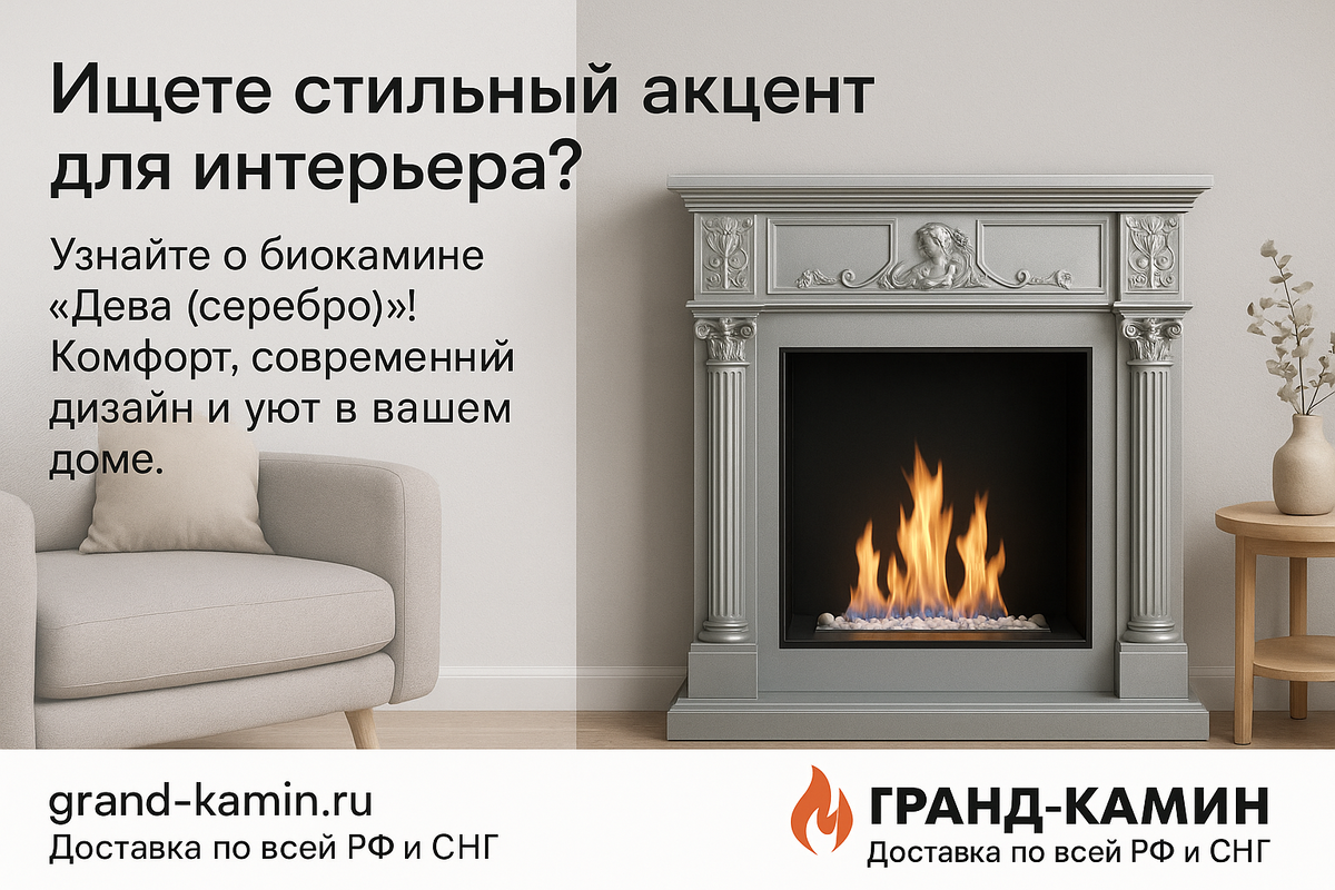    Биокамин "Дева (серебро)": как создать уют и стиль в вашем доме с помощью современных технологий Kamin